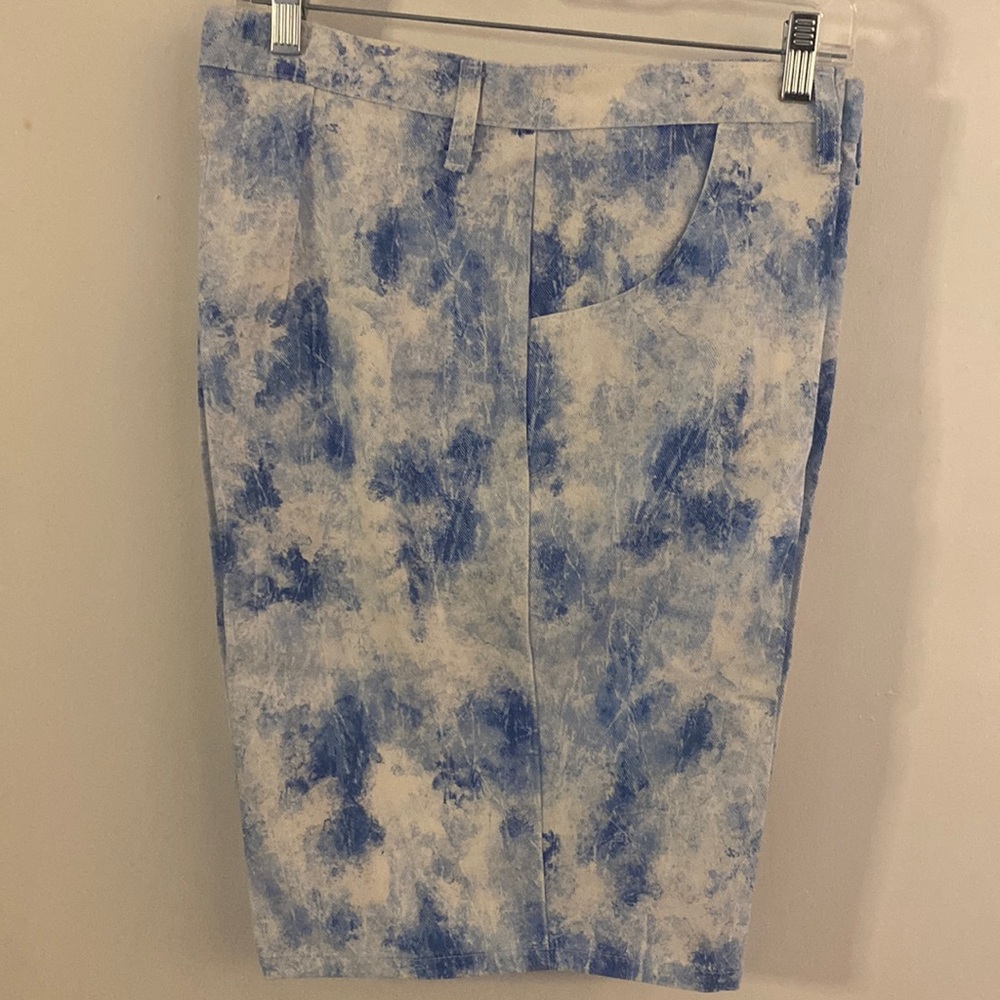 Bonjour blue and whit high rise jeans